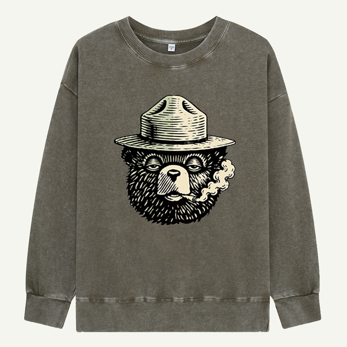 Keep It Green Ranger Bear Washed Sweatshirts