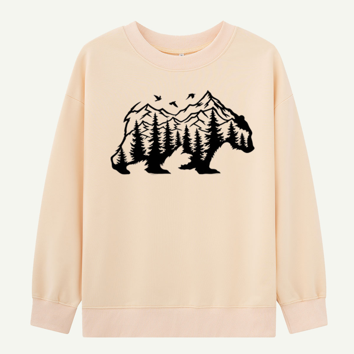 Mountain Forest Bear Wilderness Silhouette Sweatshirts