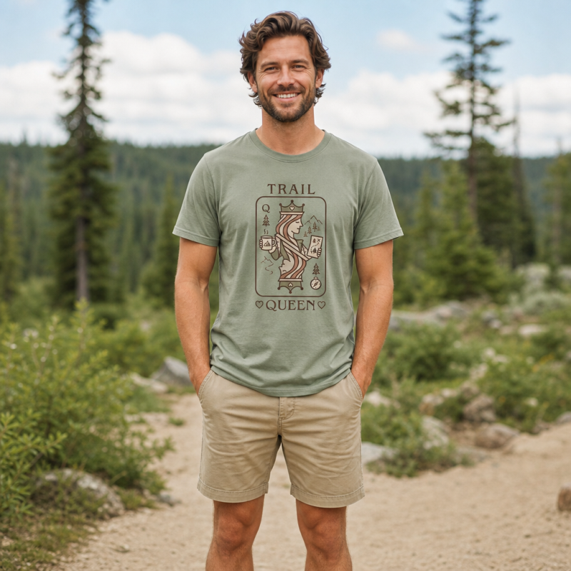 Trail Queen Hiking Playing Card  T-Shirt