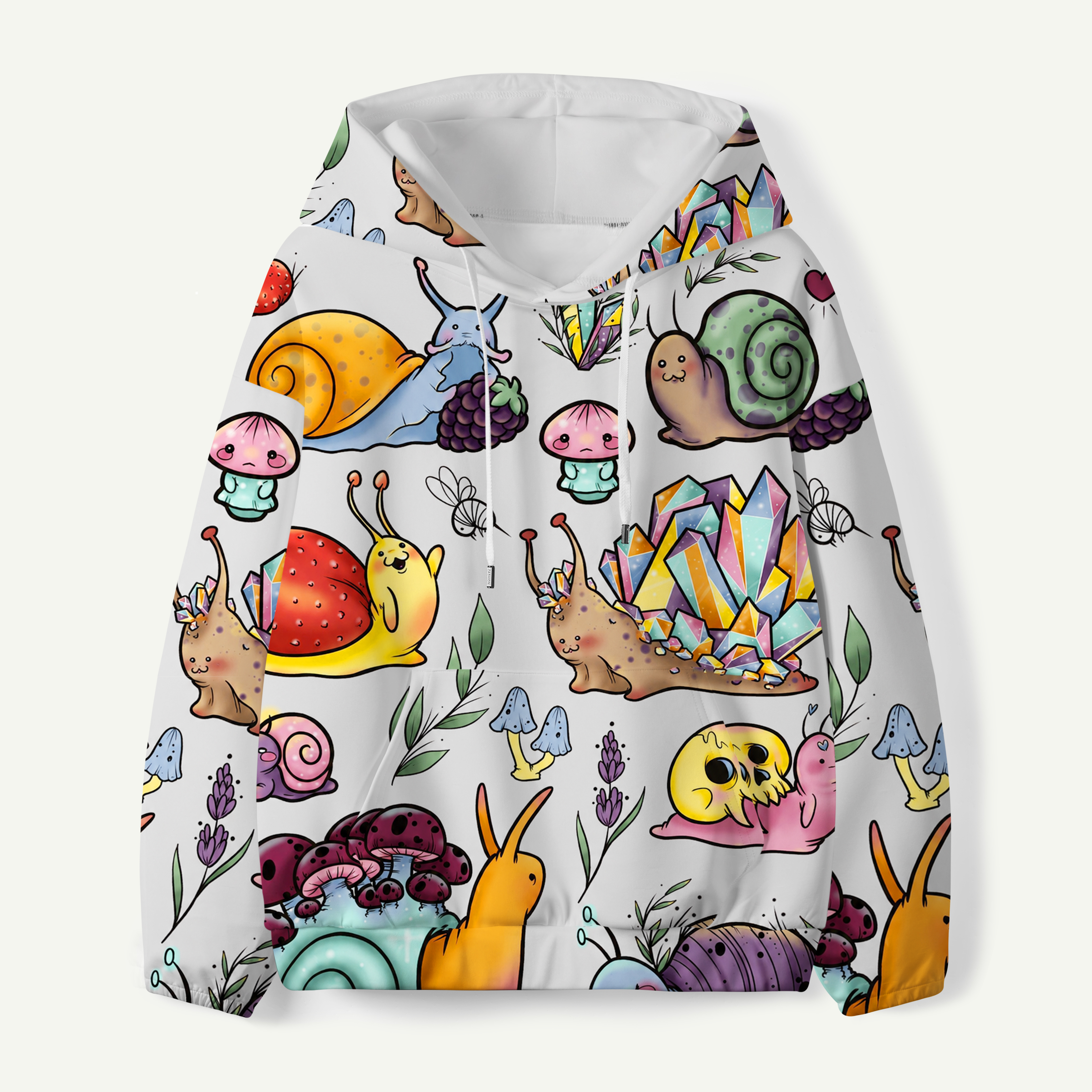 Colorful Snail Garden Party Kids All-over Printed Hoodie