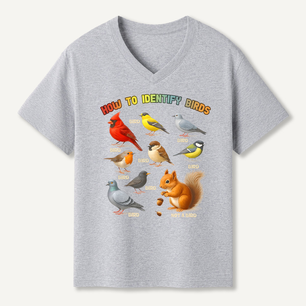 How to Identify Birds V-neck T-Shirt