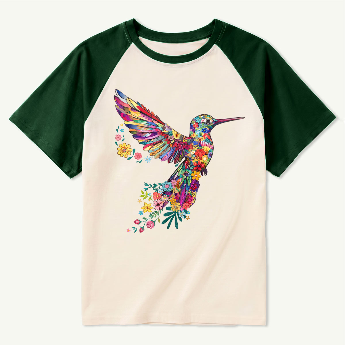 Animal Lover Hummingbird Raglan T-Shirt