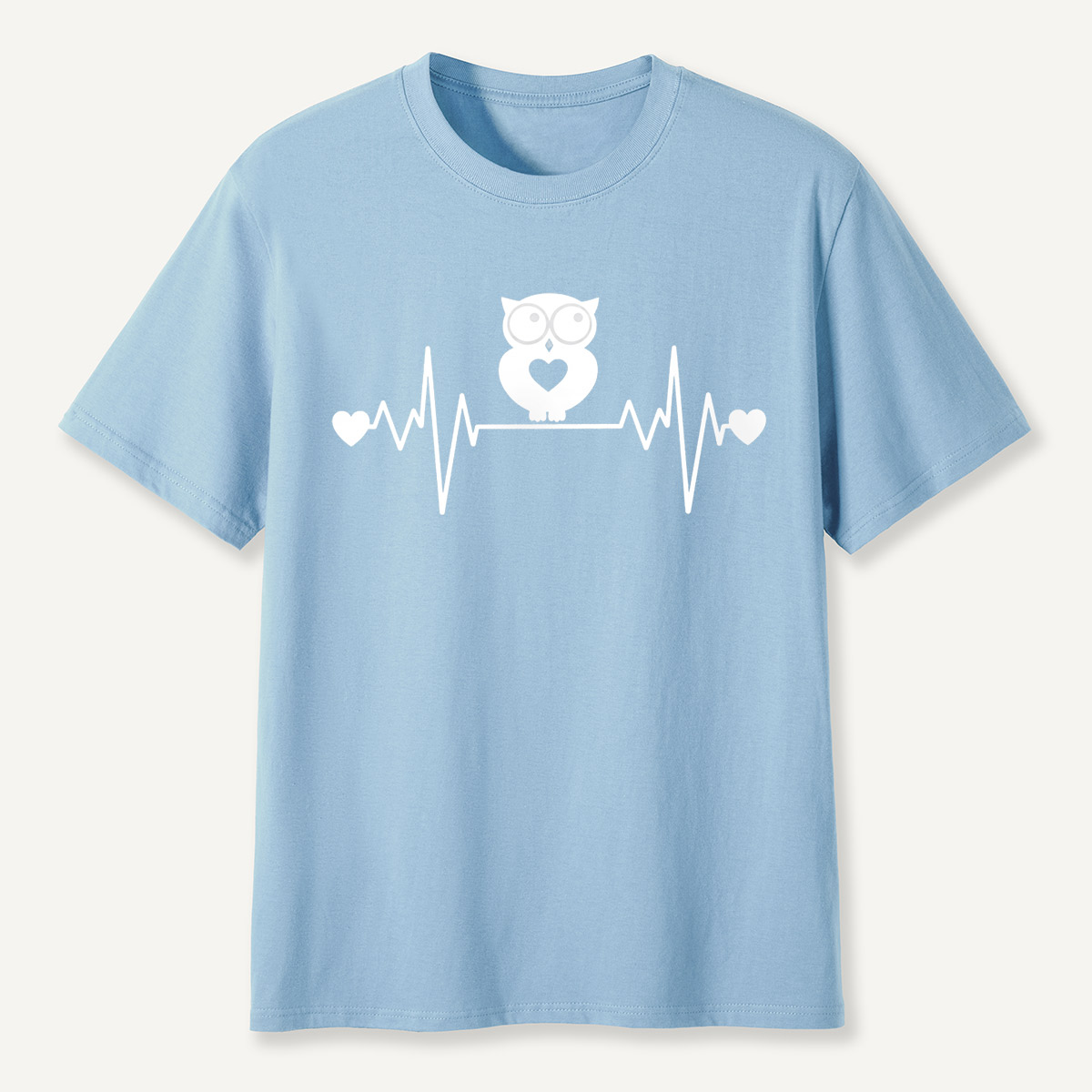 Heartbeat Owl Love Pink T-Shirt