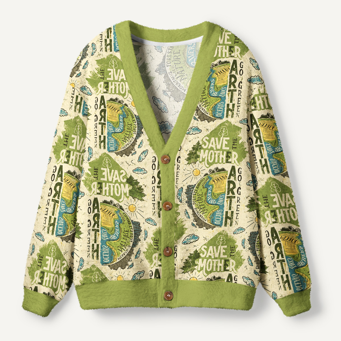 Save Mother Earth And Go Green Ugly Cardigan Sweaters