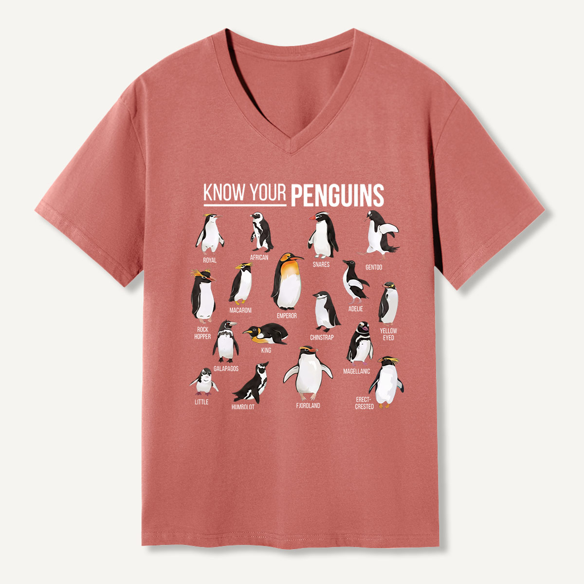 Know Your Penguins V-neck T-Shirt