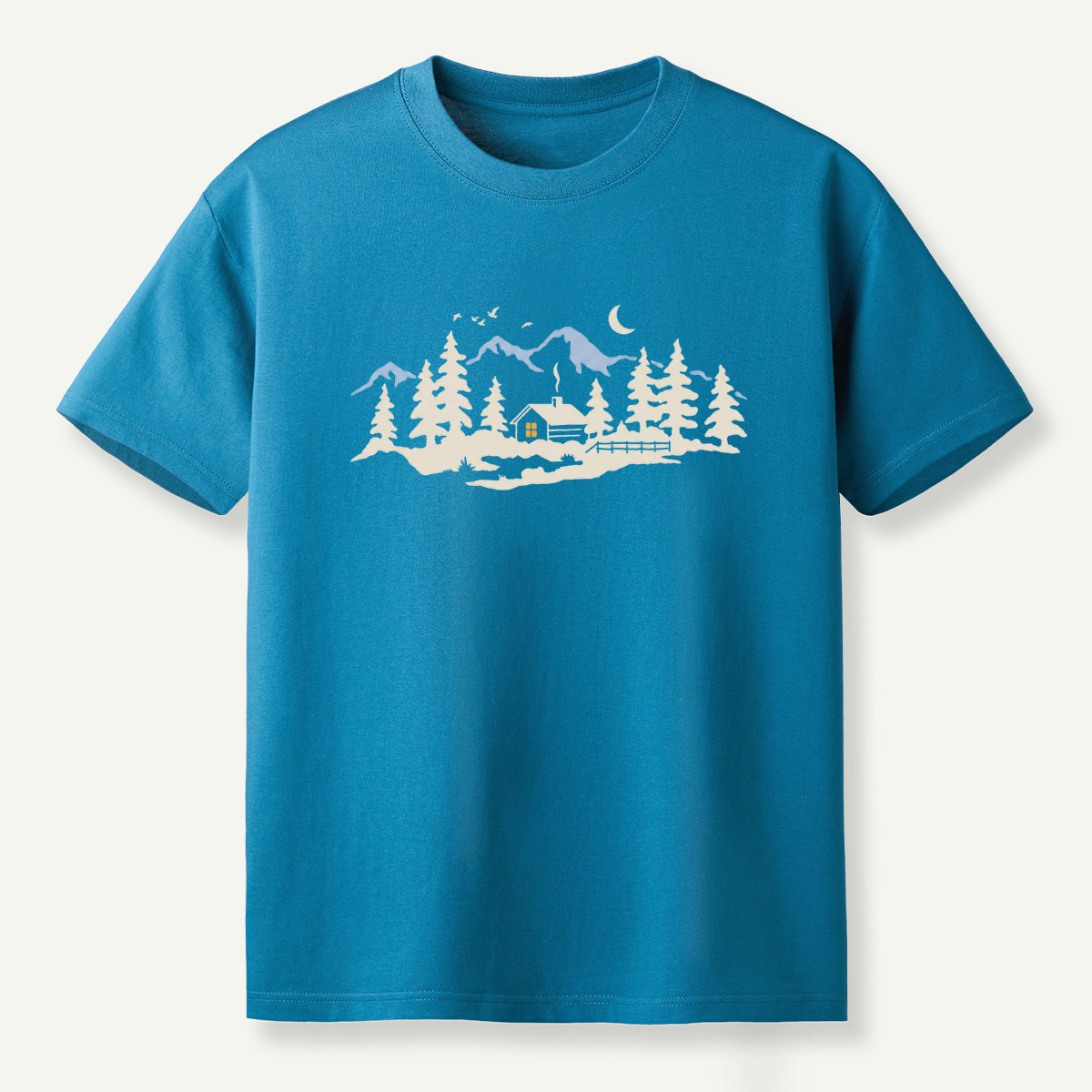 Moonlit Pine Forest Wilderness T-Shirt