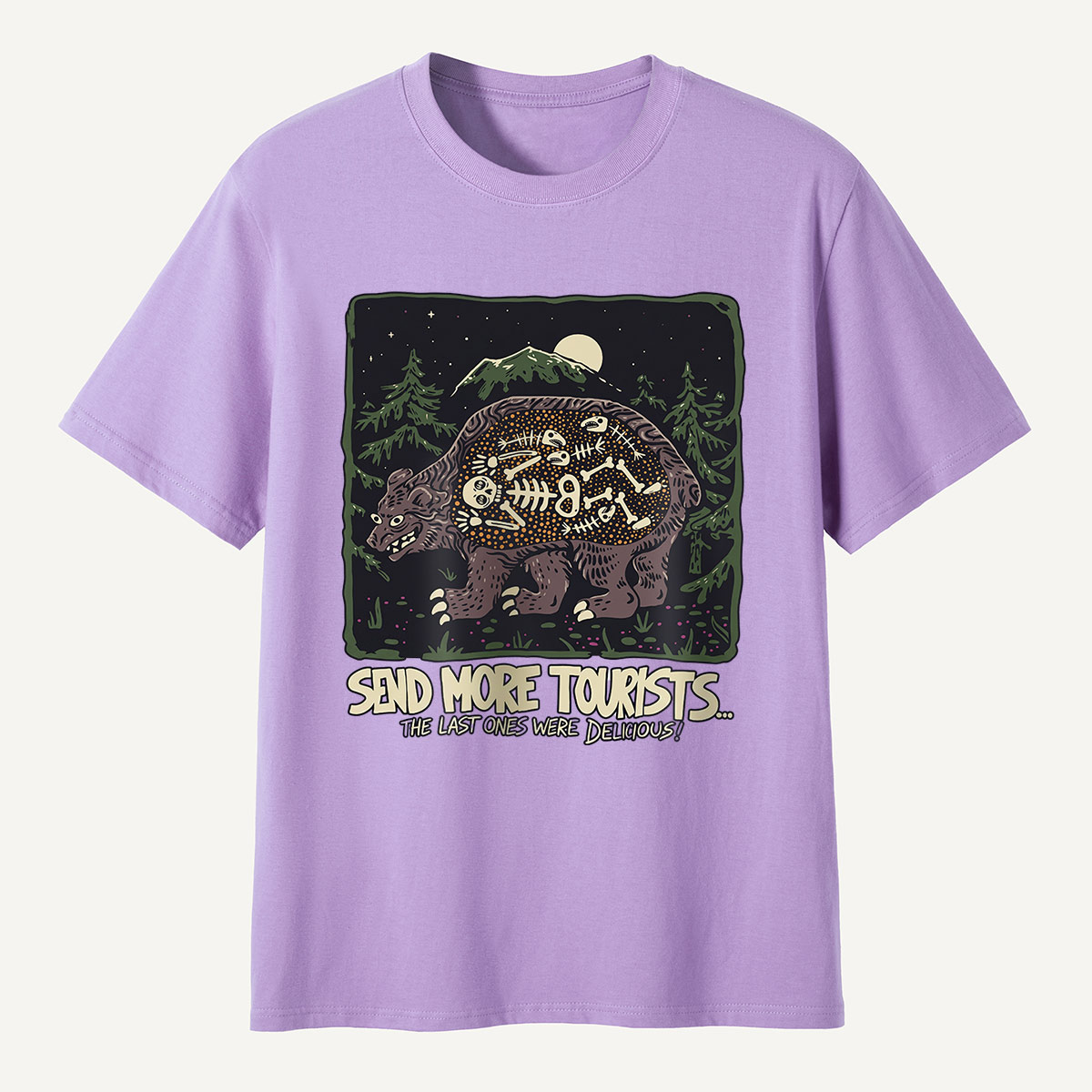 Send More Tourists Bear Skeleton T-Shirt