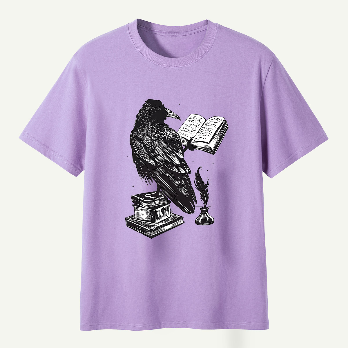 Raven Scholar Reading Books T-Shirt