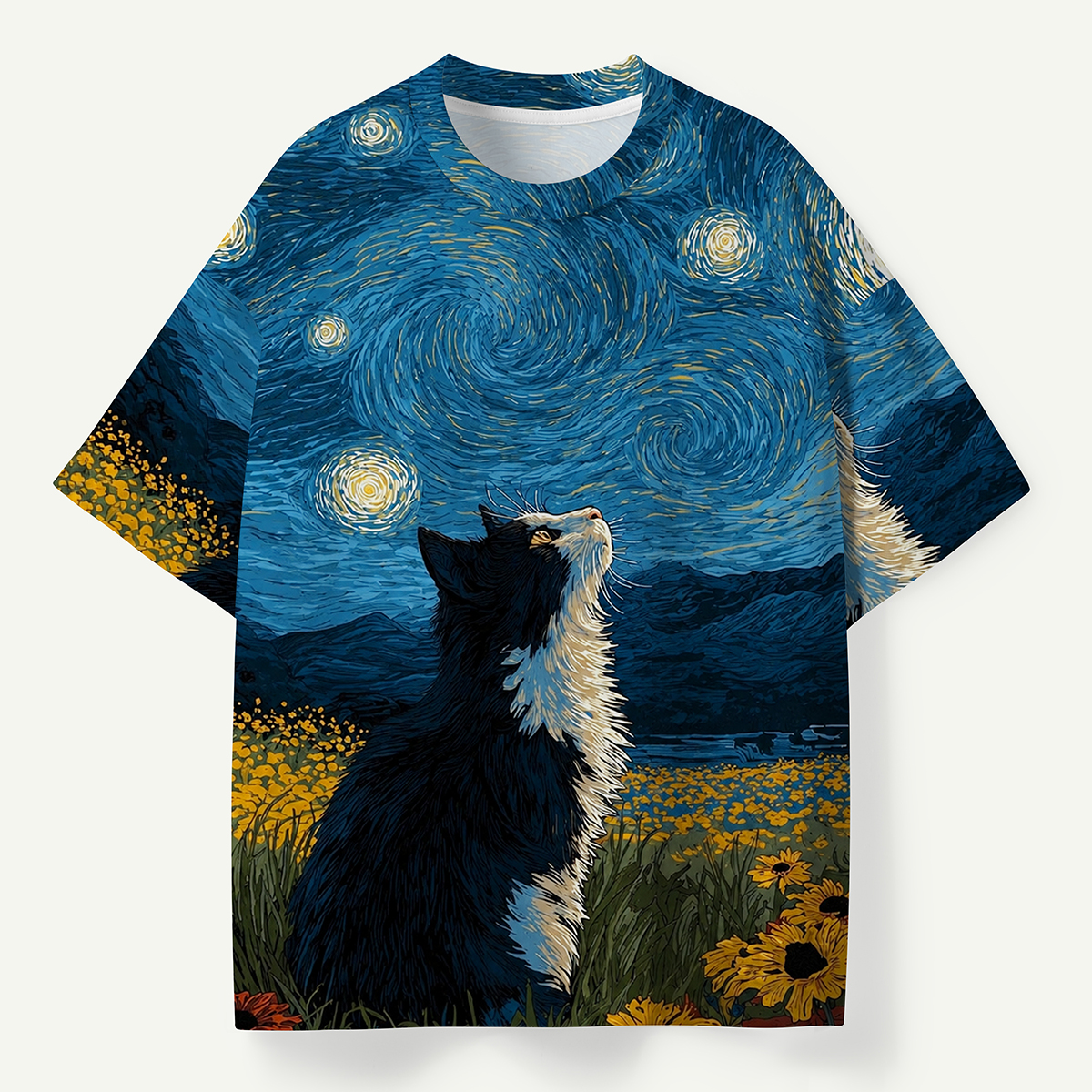 Starry Night Cat Premium Eco Tee