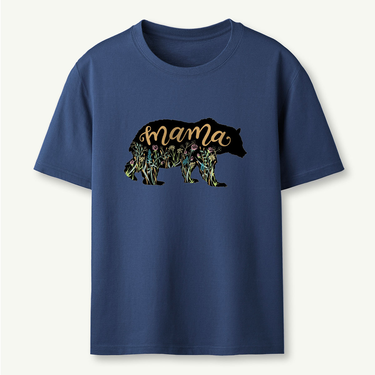 Mama Bear with Wildflowers T-Shirt