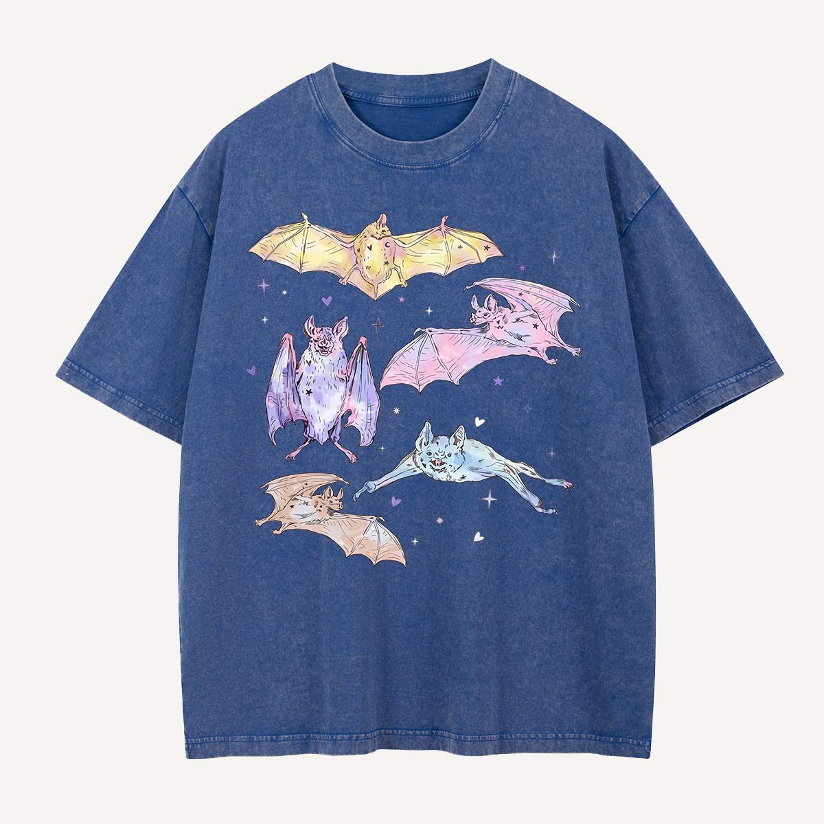 Pastel Bat Float Party Washed T-Shirt