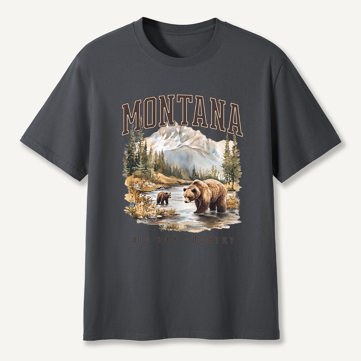 Montana Big Sky Country Grizzly River T-Shirt