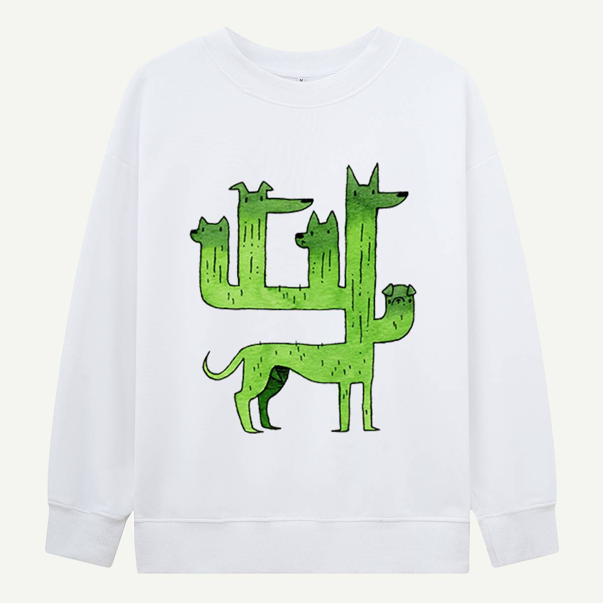 Dog Cactus Form Sweatshirts