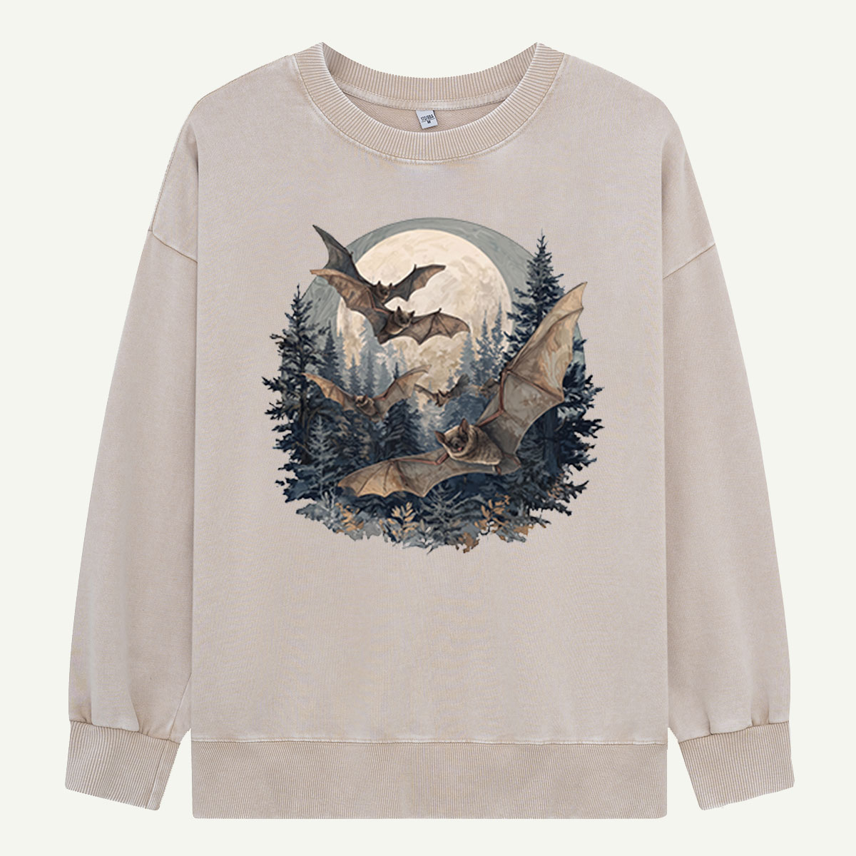 Moonrise Over the Bat Pines Washed Sweatshirts