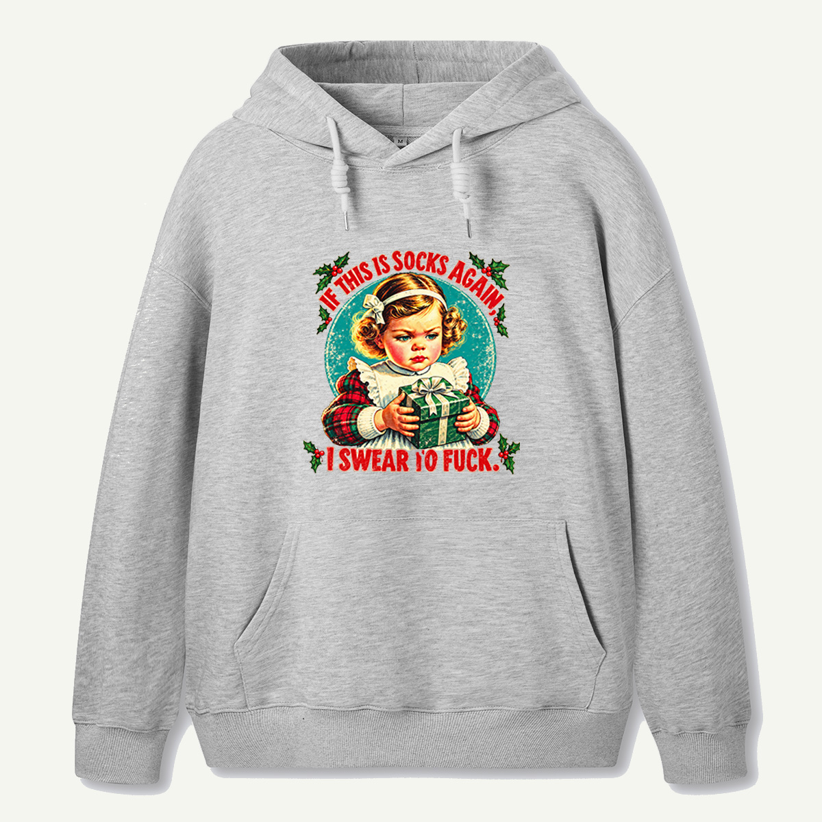 If This Is Socks Again I Swear To Fuck Angry Little Girl With Christmas Present Hoodie