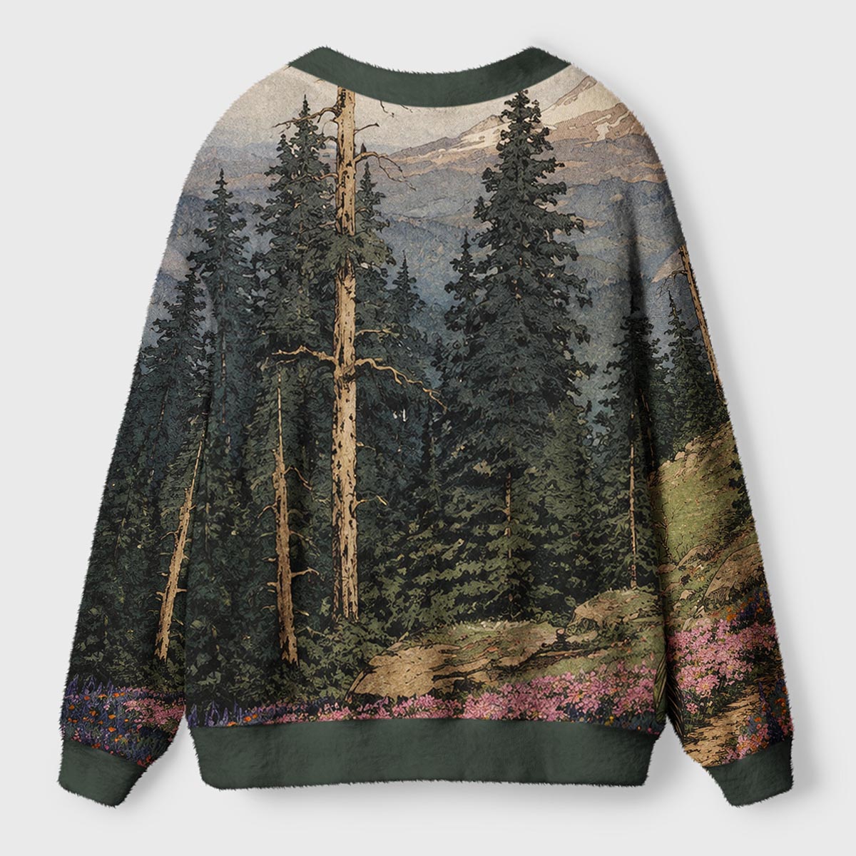 Bear Wilderness Adventure Ugly Cardigan Sweaters