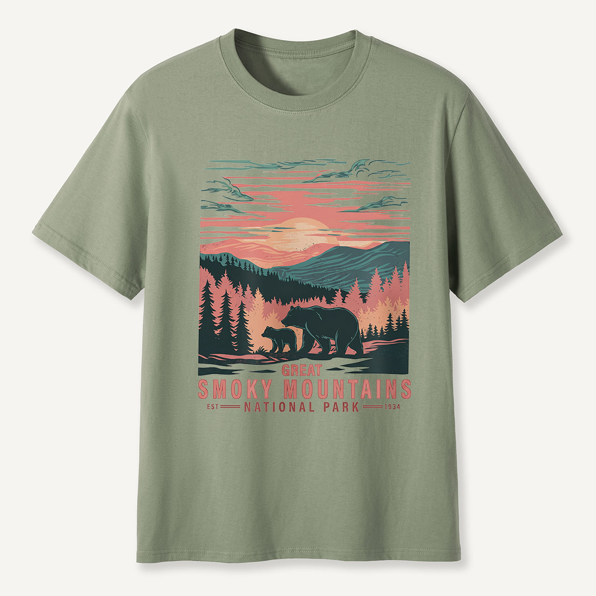 "Great Smoky Mountains National Park Bear Sunset Tee " T-Shirt
