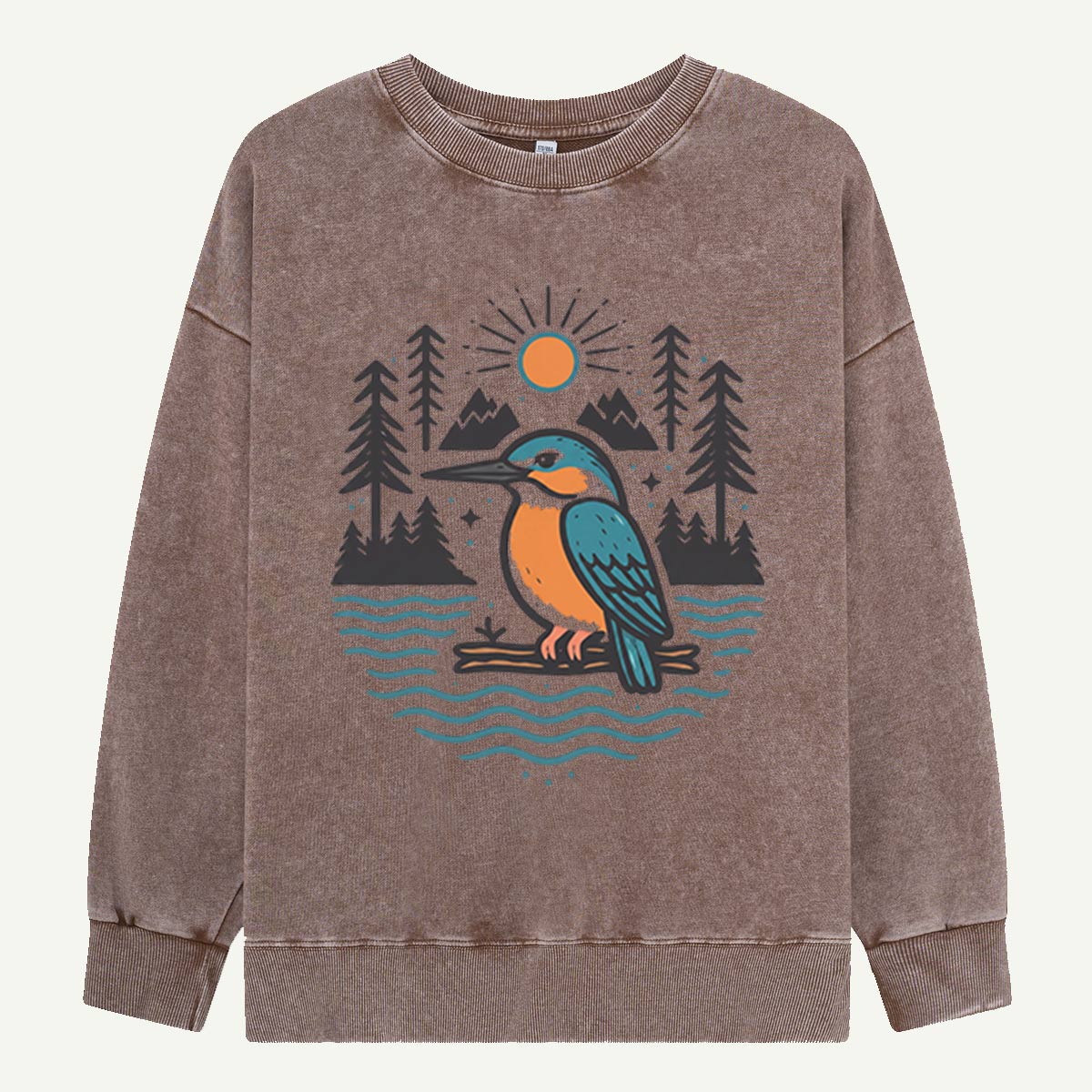 Kingfisher by the Water Washed Sweatshirts