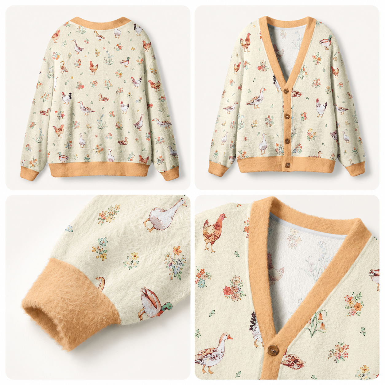 Barnyard Blooms Ugly Cardigan Sweaters