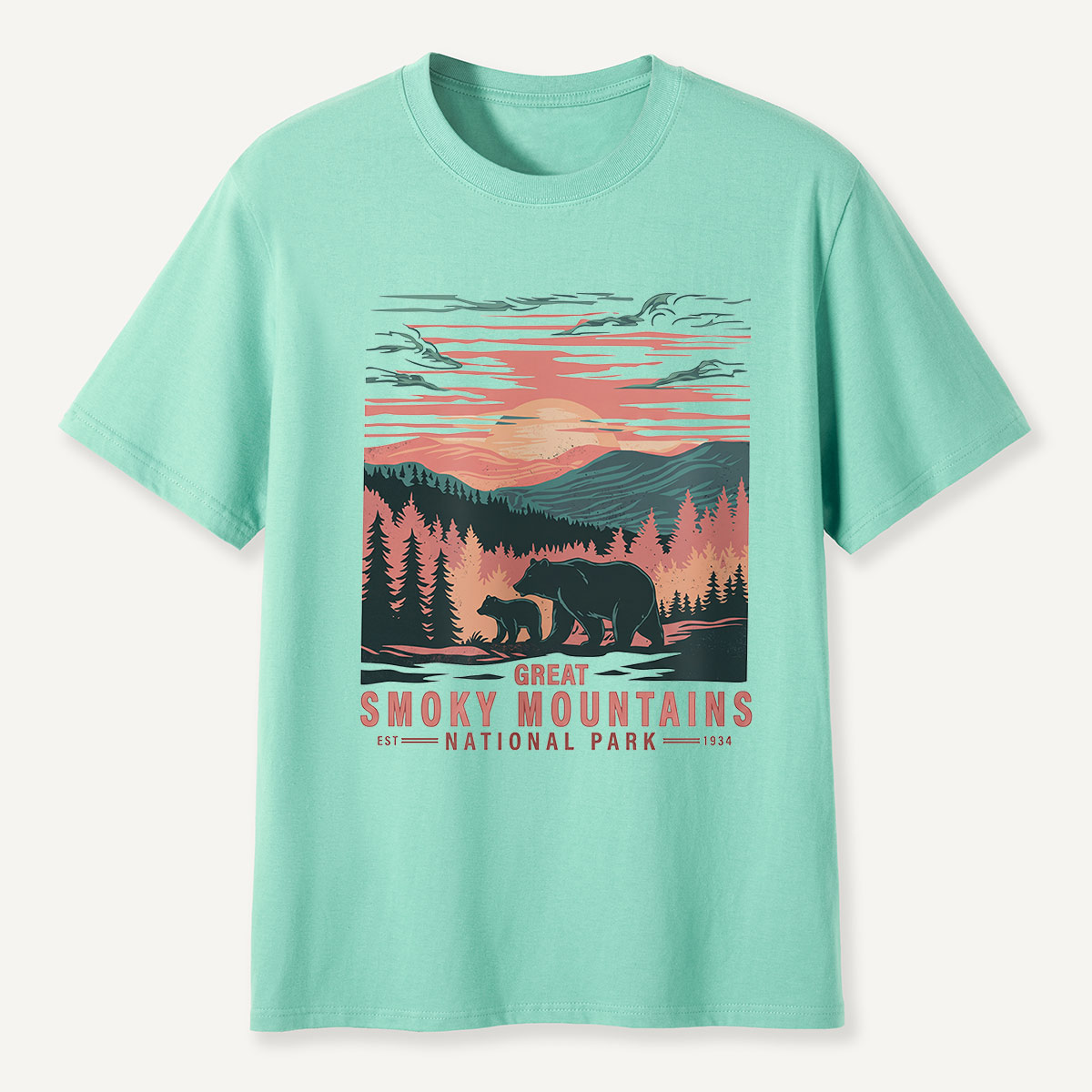 "Great Smoky Mountains National Park Bear Sunset Tee " T-Shirt