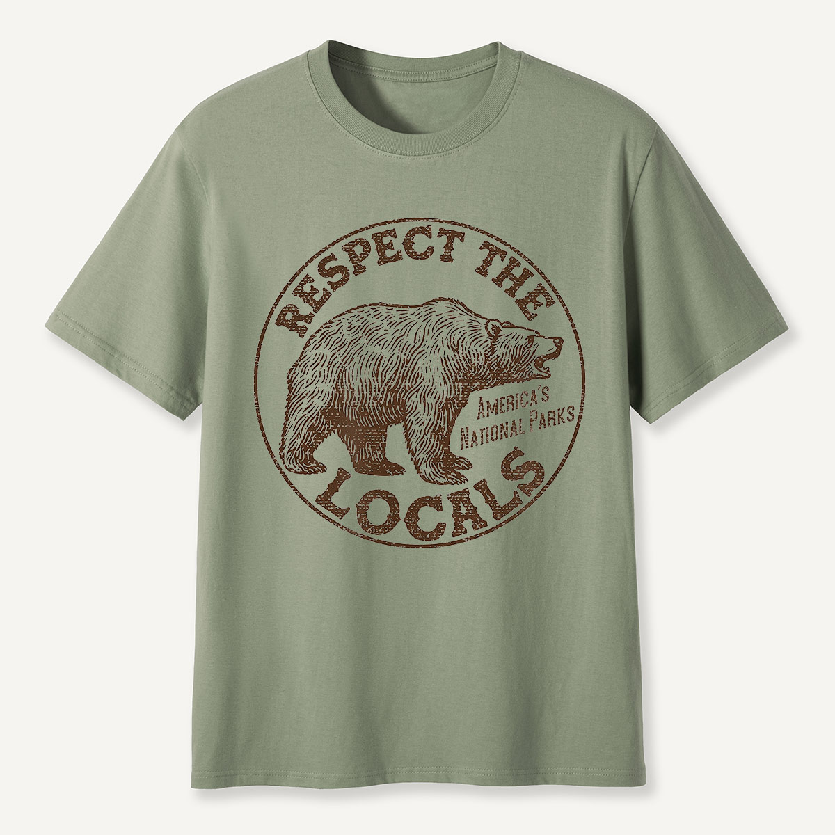 Respect the Locals Bear National Parks  T-Shirt