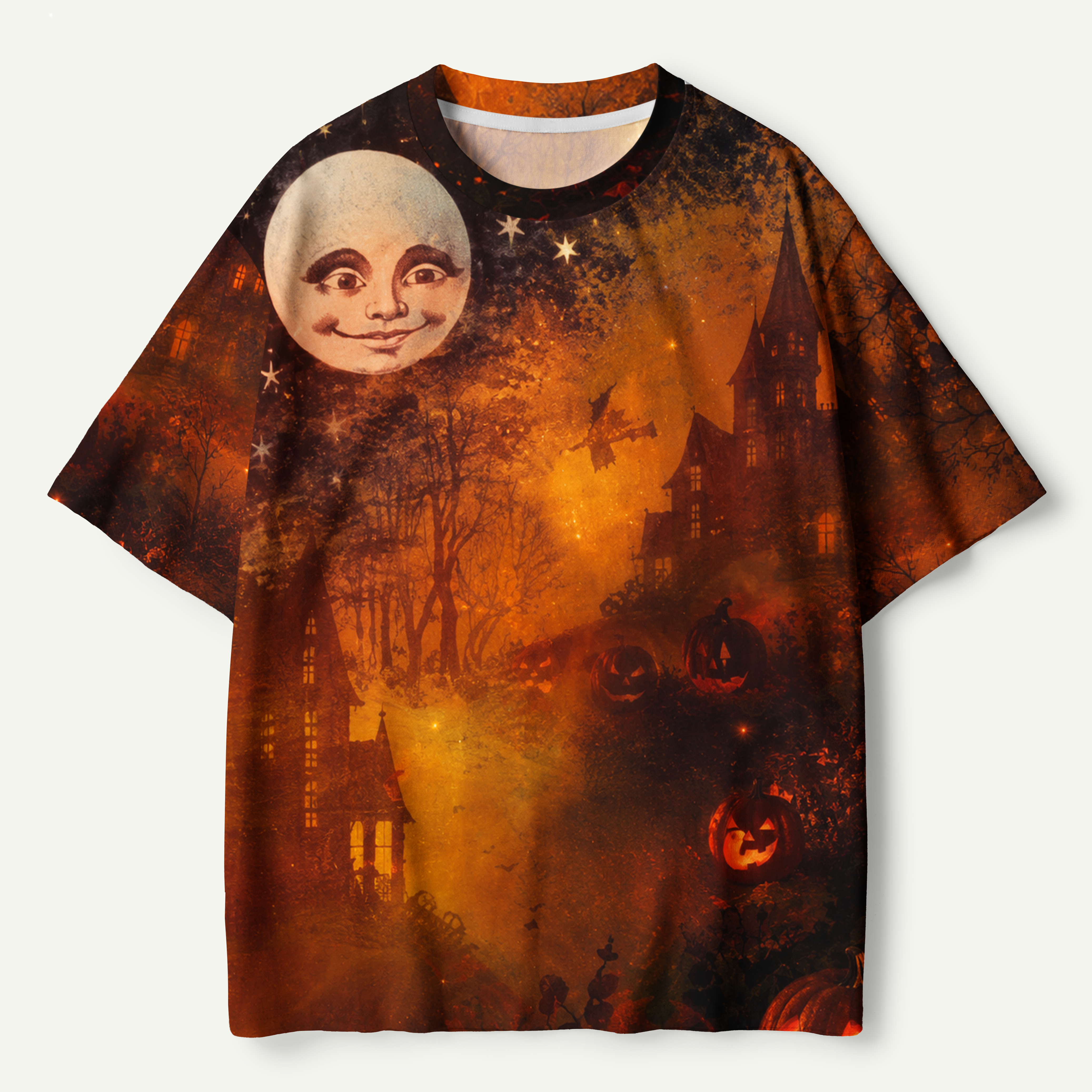 Jack O Lantern Moonlit Night Premium Pure Cotton Tee