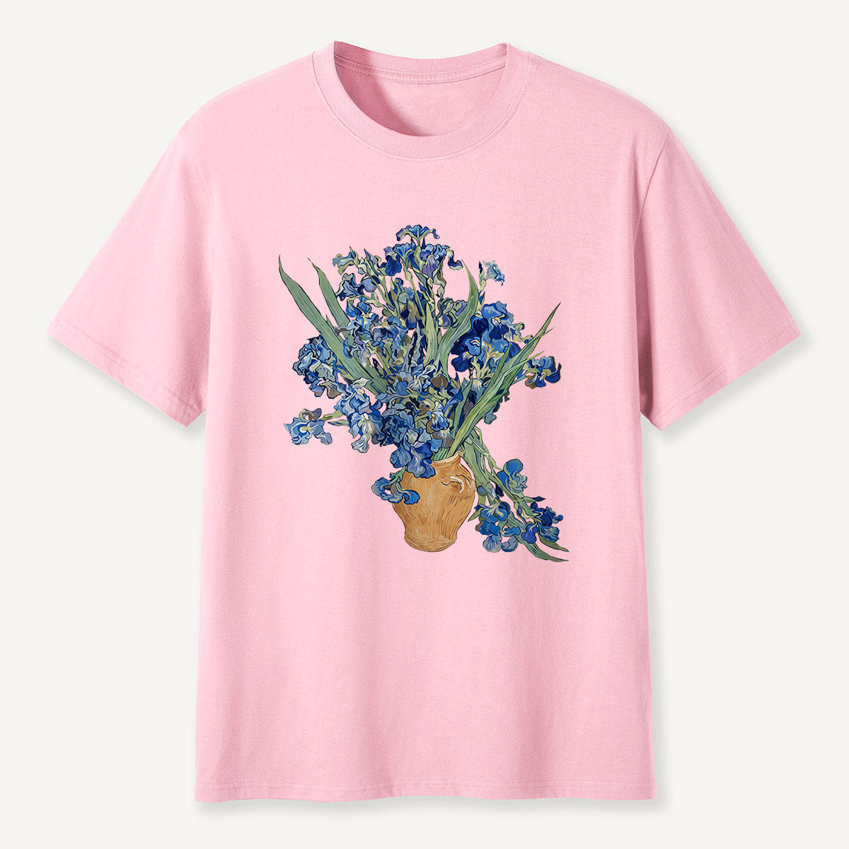 Blue Irises in Vase Art T-Shirt