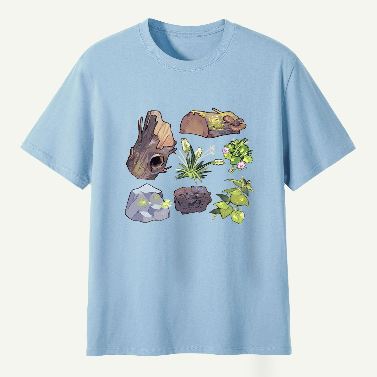 Woodland Moss Rock Nature Collection T-Shirt