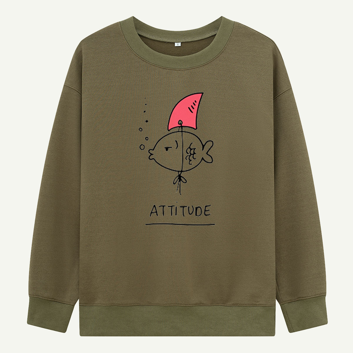 Attitude Fish Spartan Helmet Sweatshirts