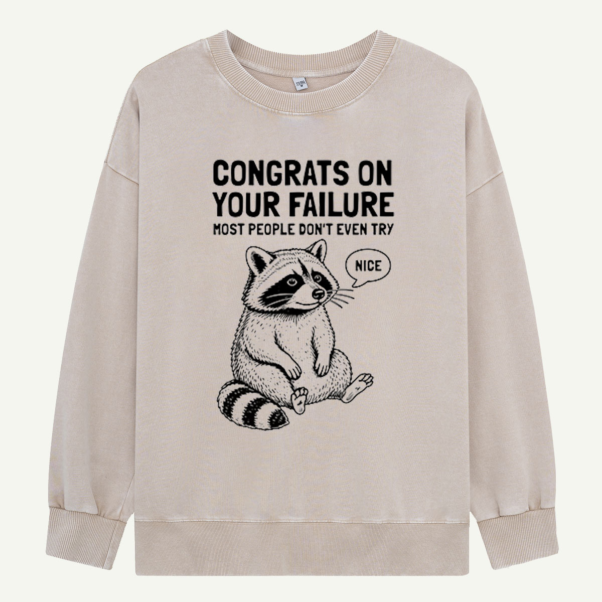 Raccoon Failure Support Club Washed Sweatshirts