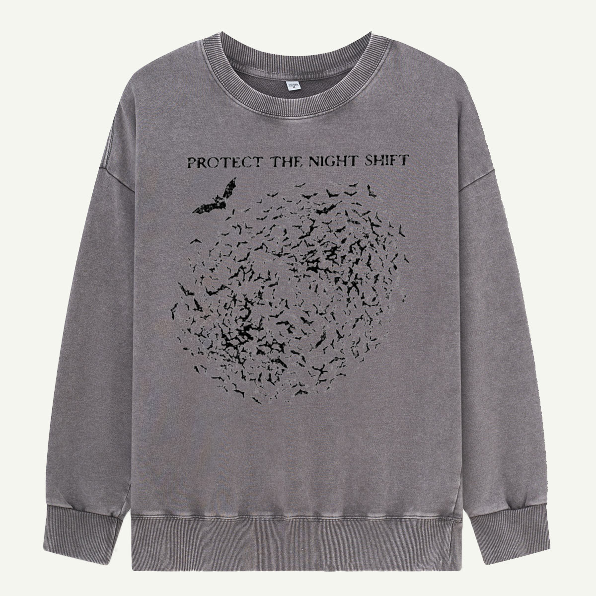 Protect the Night Shift Bat Swarm Washed Sweatshirts