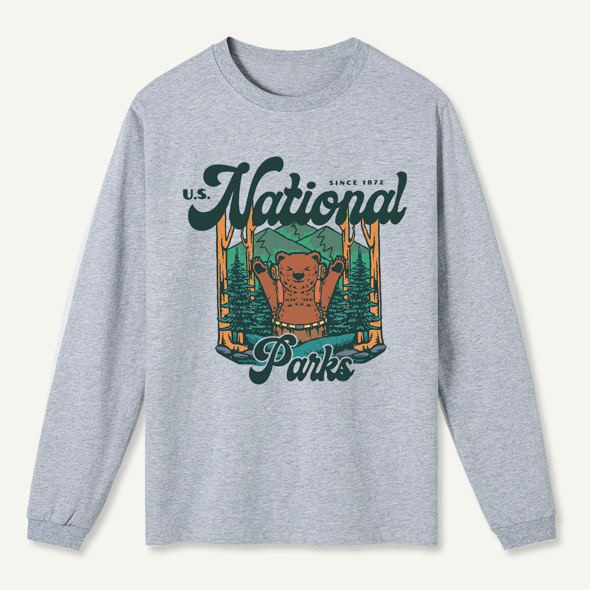 U.S. National Parks Camping Park Ranger Environmental Long Sleeve T-Shirt