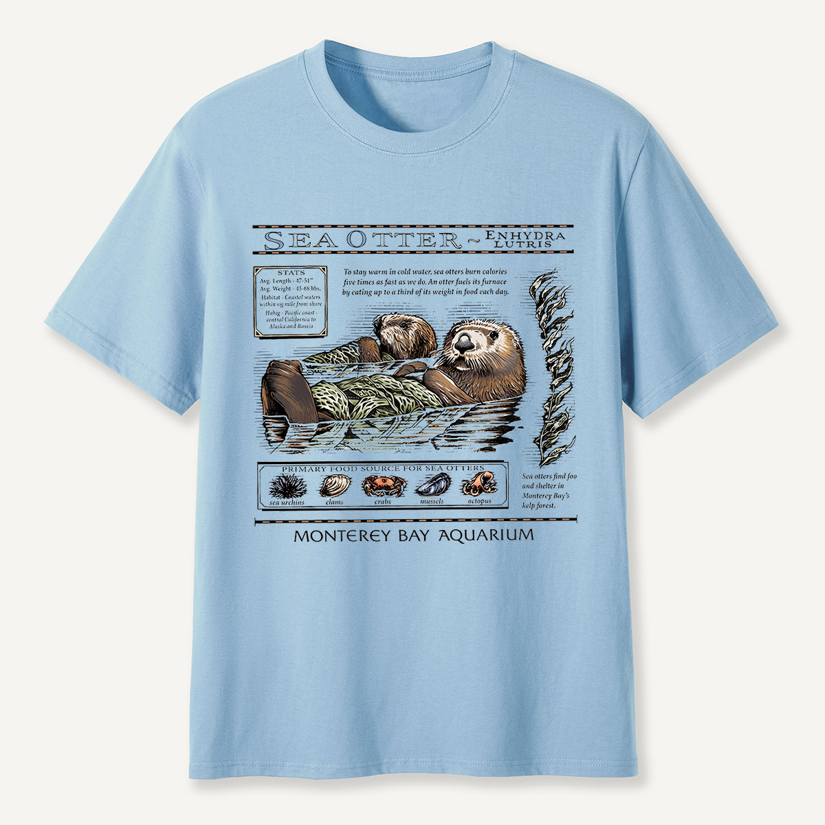 Sea Otter Monterey Bay Aquarium Educational T-Shirt