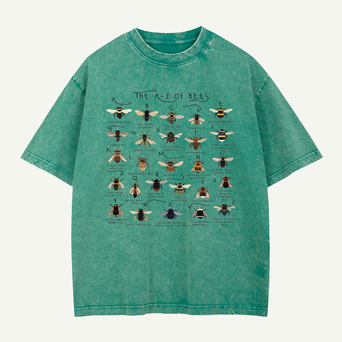 The Bee Alphabet Washed T-Shirt