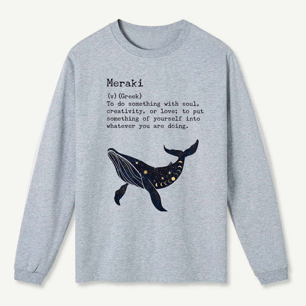Meraki Whale Long Sleeve T-Shirt