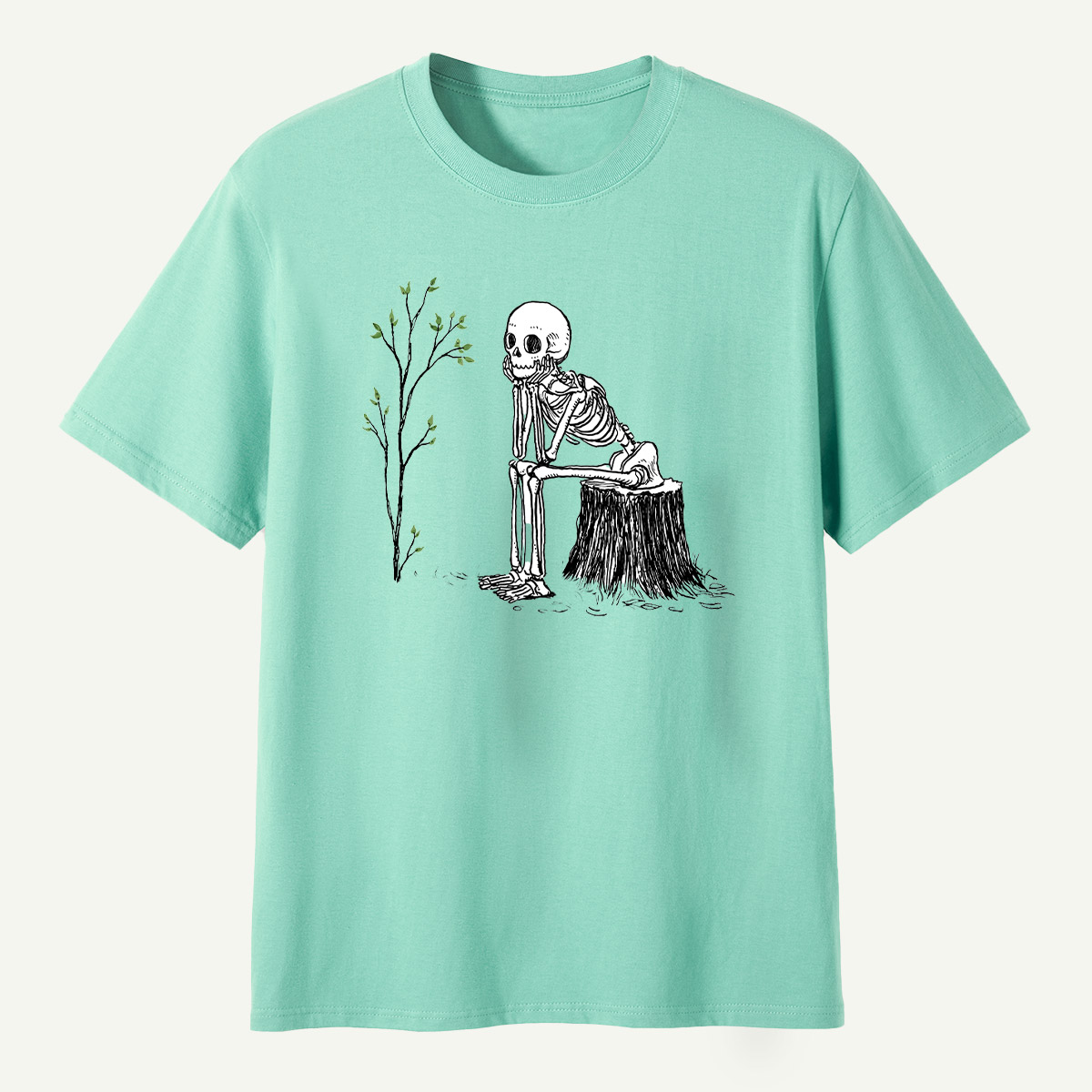 Skeleton Waiting For The Tree To Grow T-Shirt