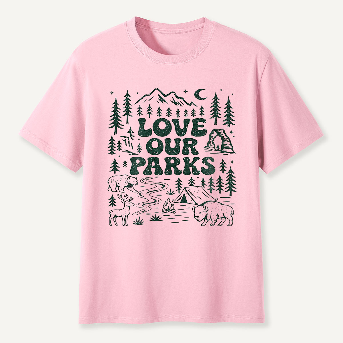 Love Our Parks Wildlife Camping T-Shirt
