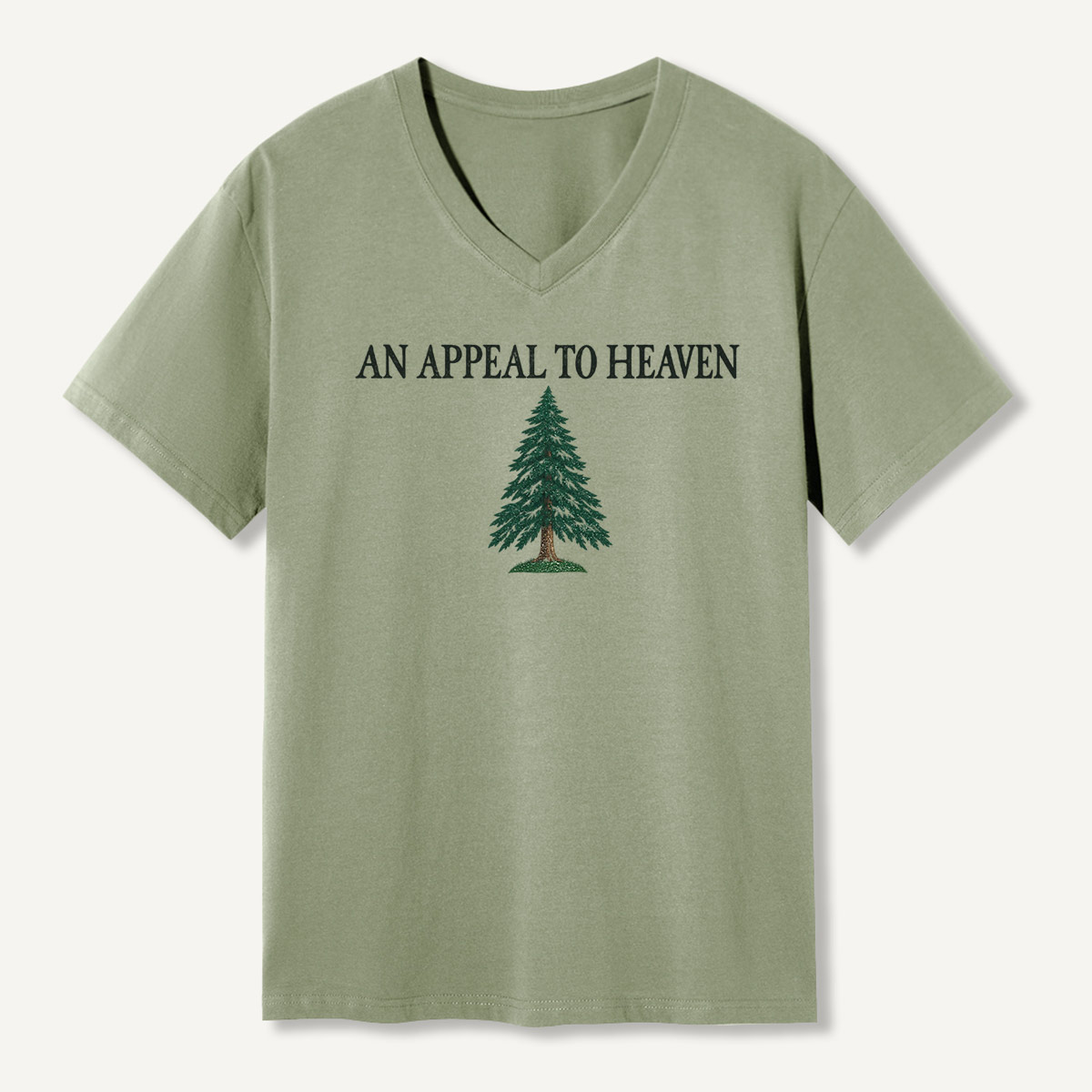 An Appeal To Heaven Pine Tree Graphic V-neck T-Shirt