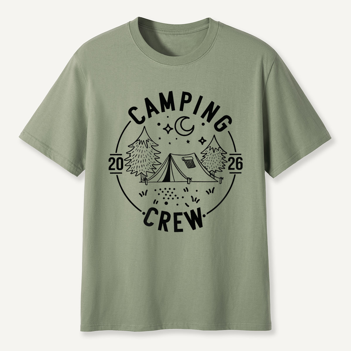 Minimalist Camping Crew Outdoor Adventure T-Shirt