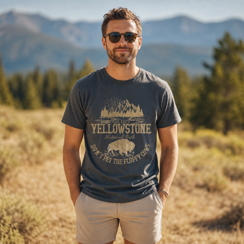 Do Not Pet the Fluffy Cows Yellowstone Sun T-Shirt
