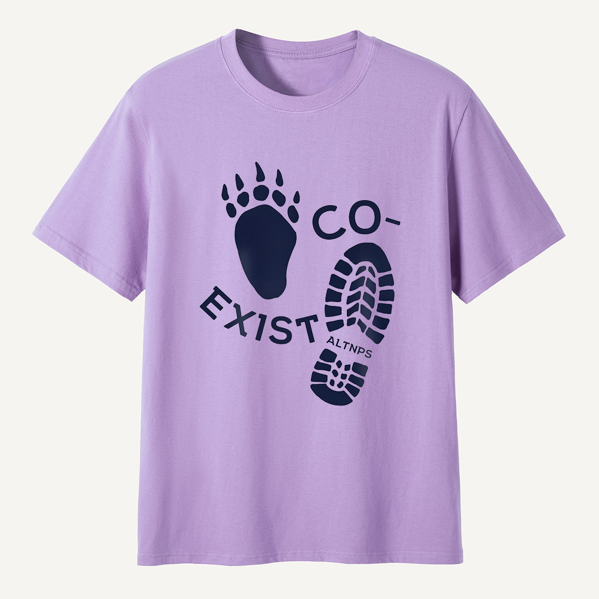 Co-Exist Bear Track and Boot Print T-Shirt