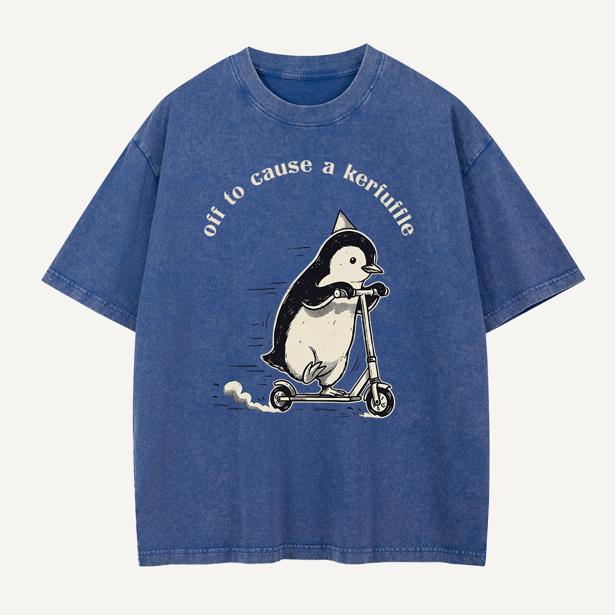 Flight Was Never An Option Axe Penguin Washed T-Shirt