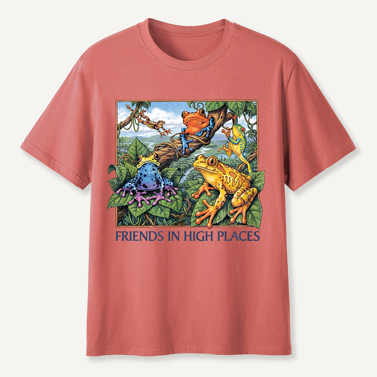 Friends in High Places Colorful Tree Frog T-Shirt