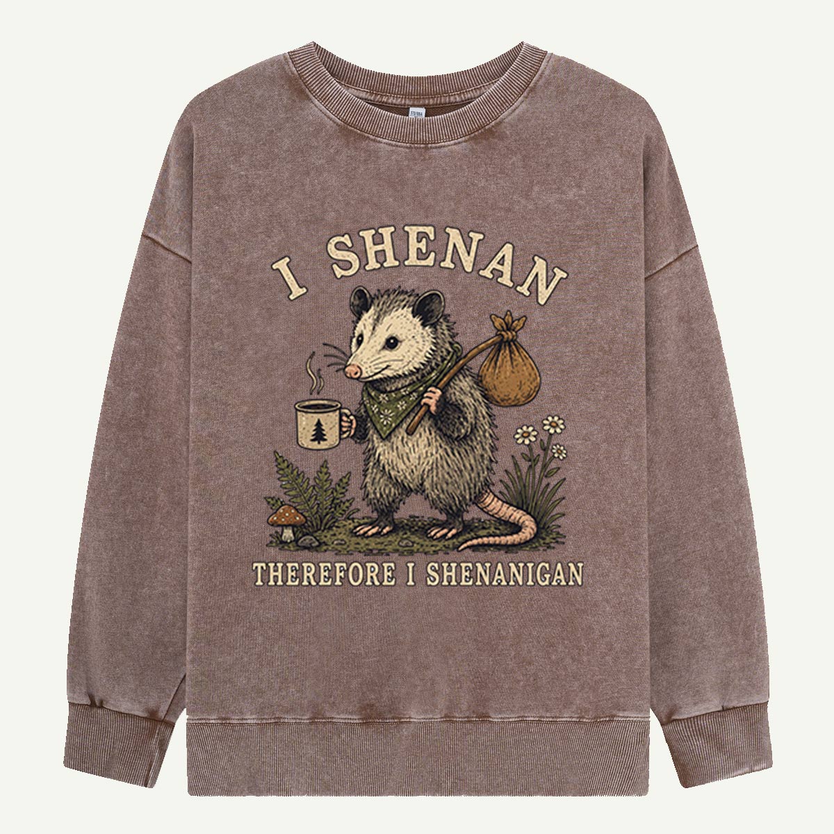 Opossum Shenanigan Philosophy Washed Sweatshirts