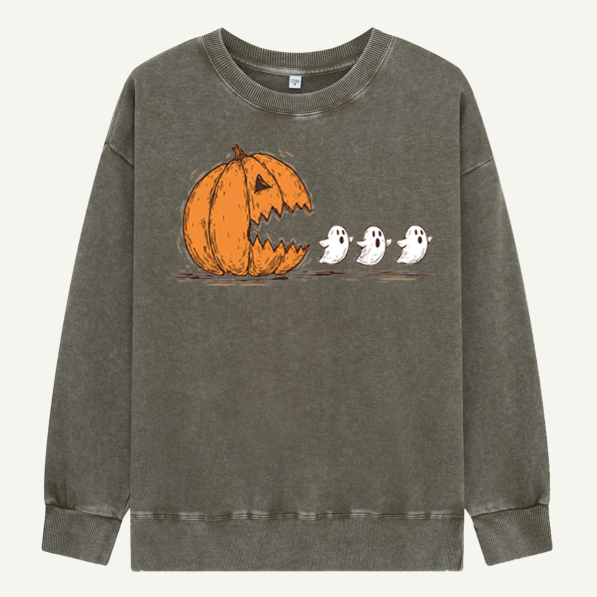 Pumpkin Chomps Ghosts Washed Sweatshirts