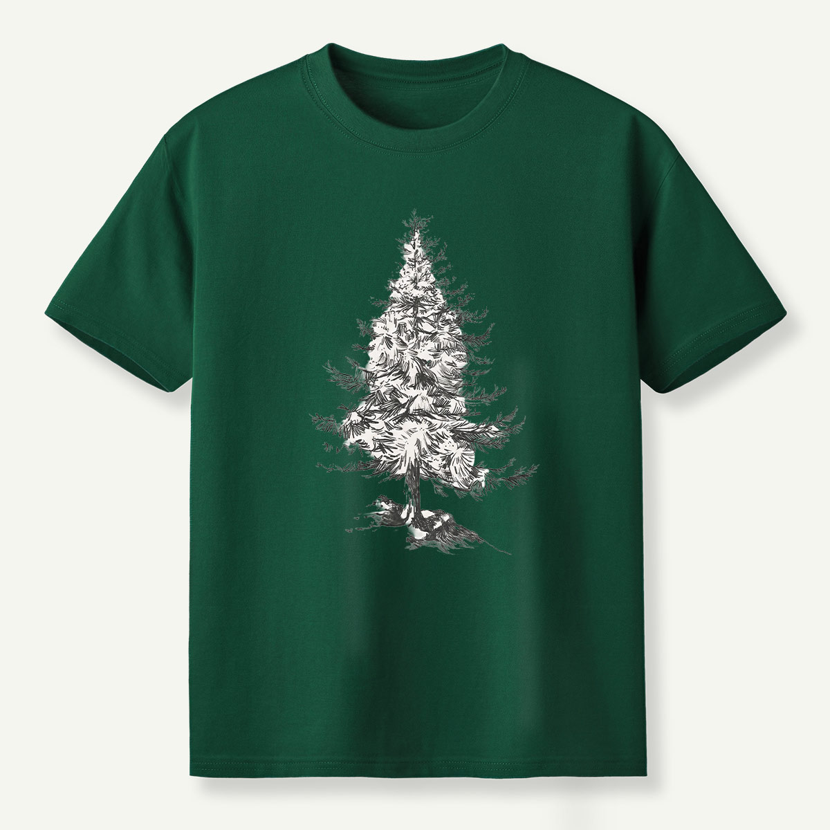 Lone Pine Tree Detailed Sketch T-Shirt