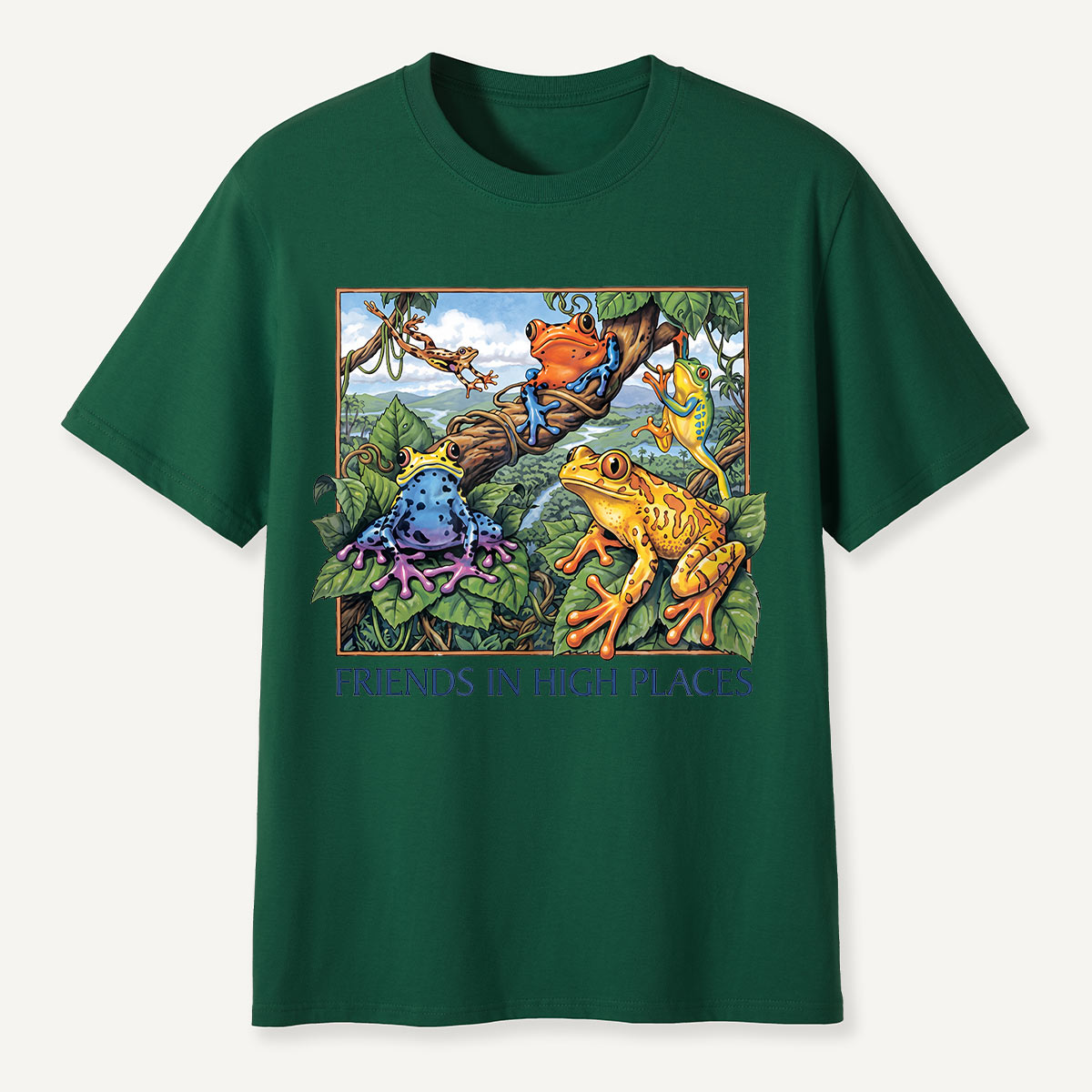 Friends in High Places Colorful Tree Frog T-Shirt