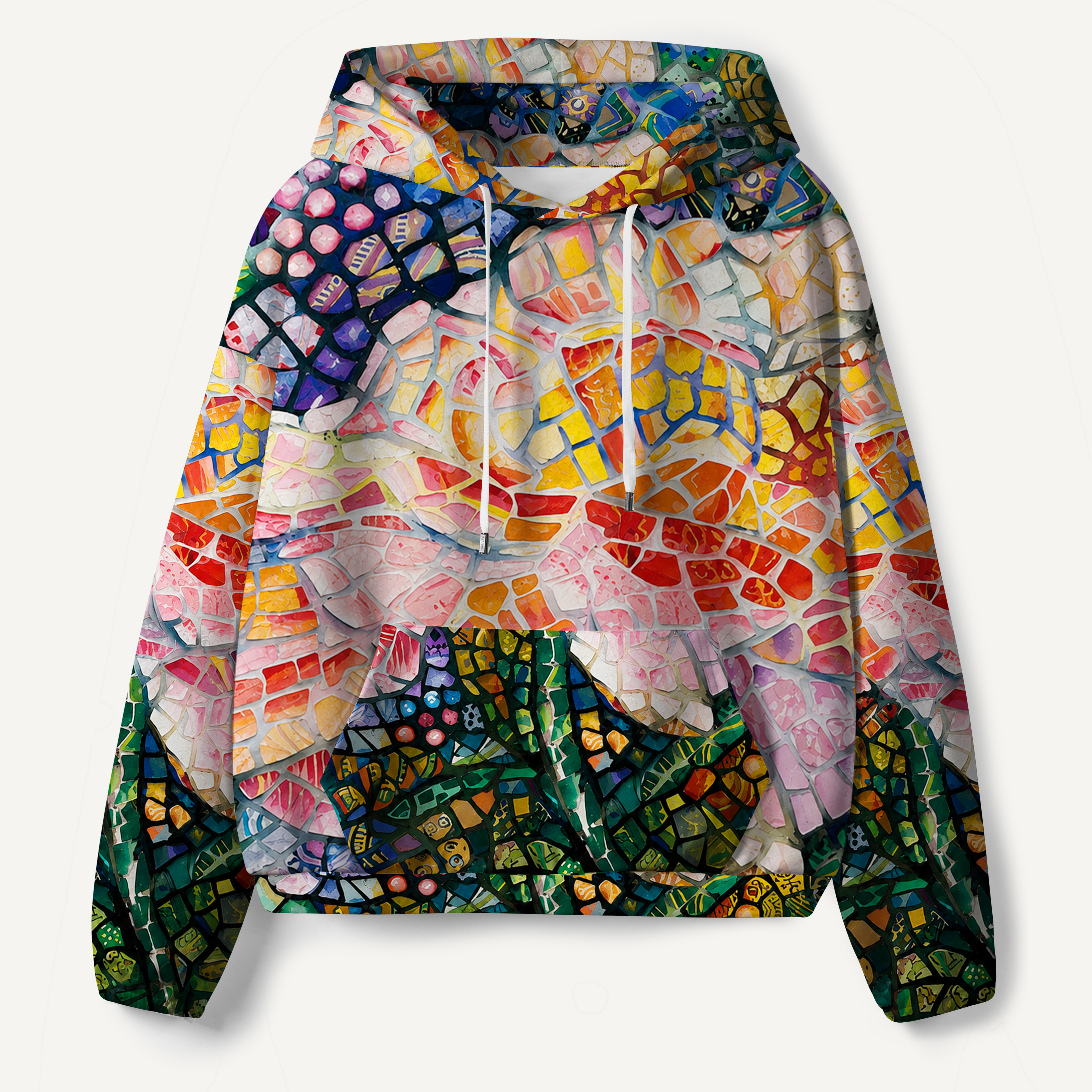 Mosaic Lotus Bloom Garden All-over Printed Hoodie