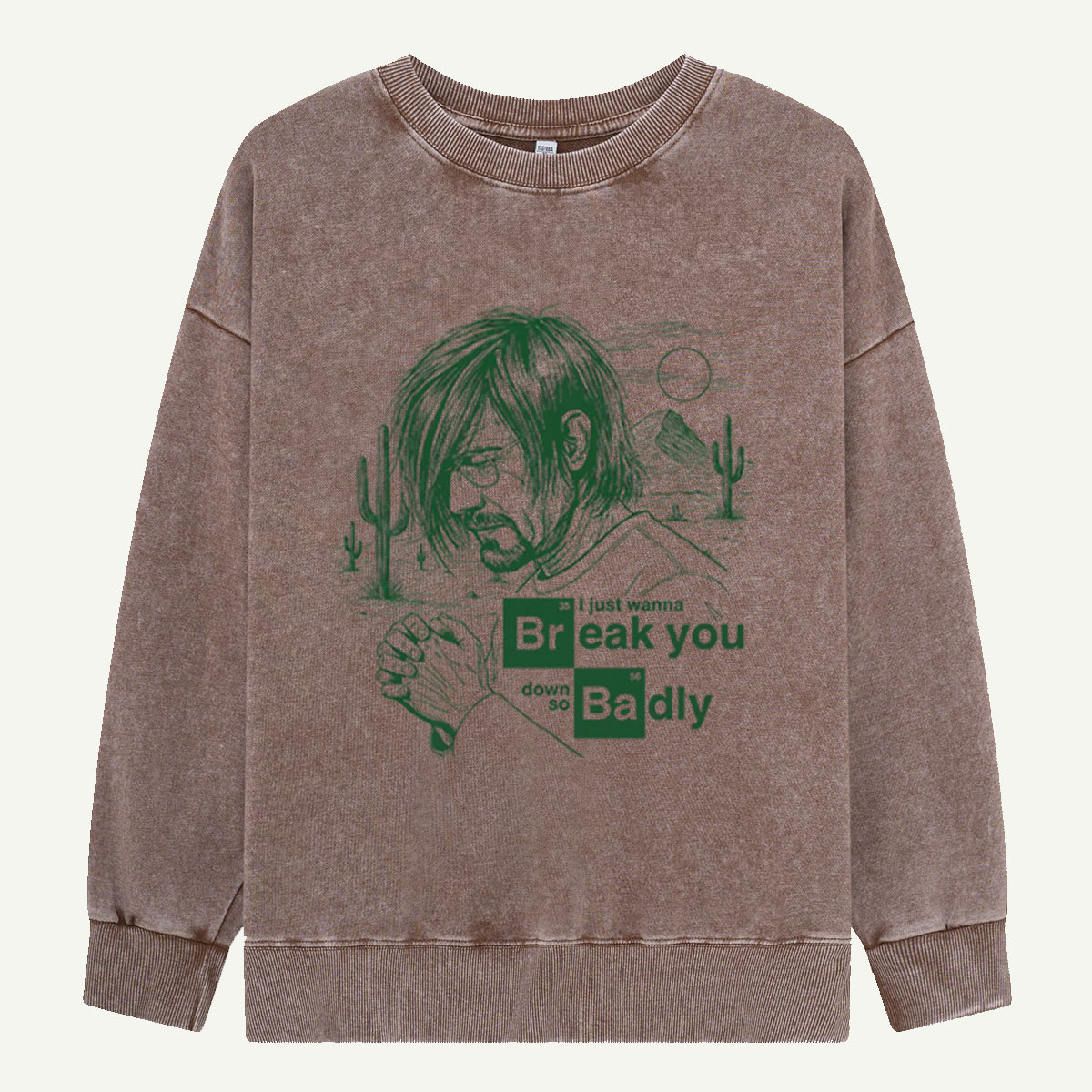 Can You Not Desert Mood Sketch Washed Sweatshirts