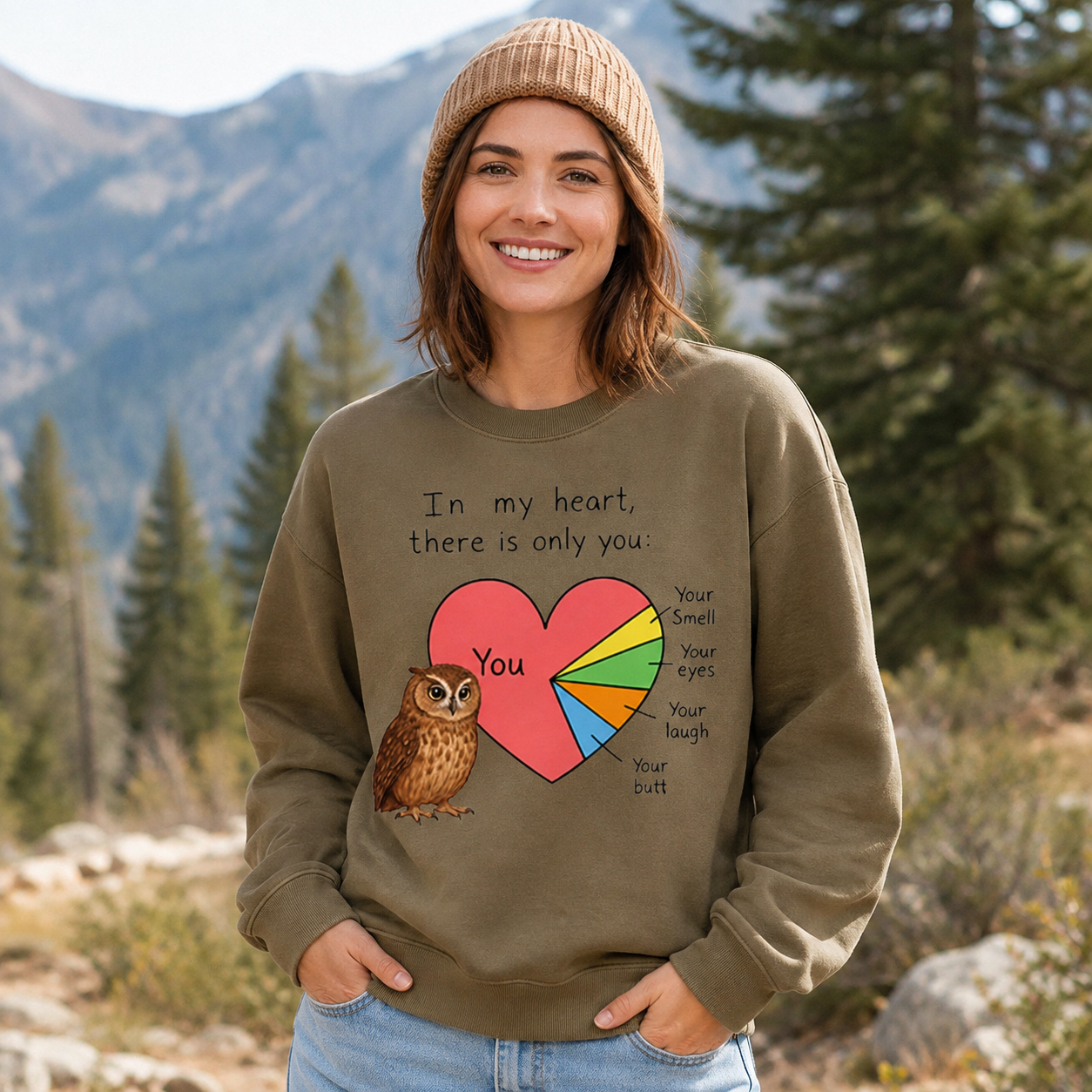 In My Heart Owl Sweatshirts
